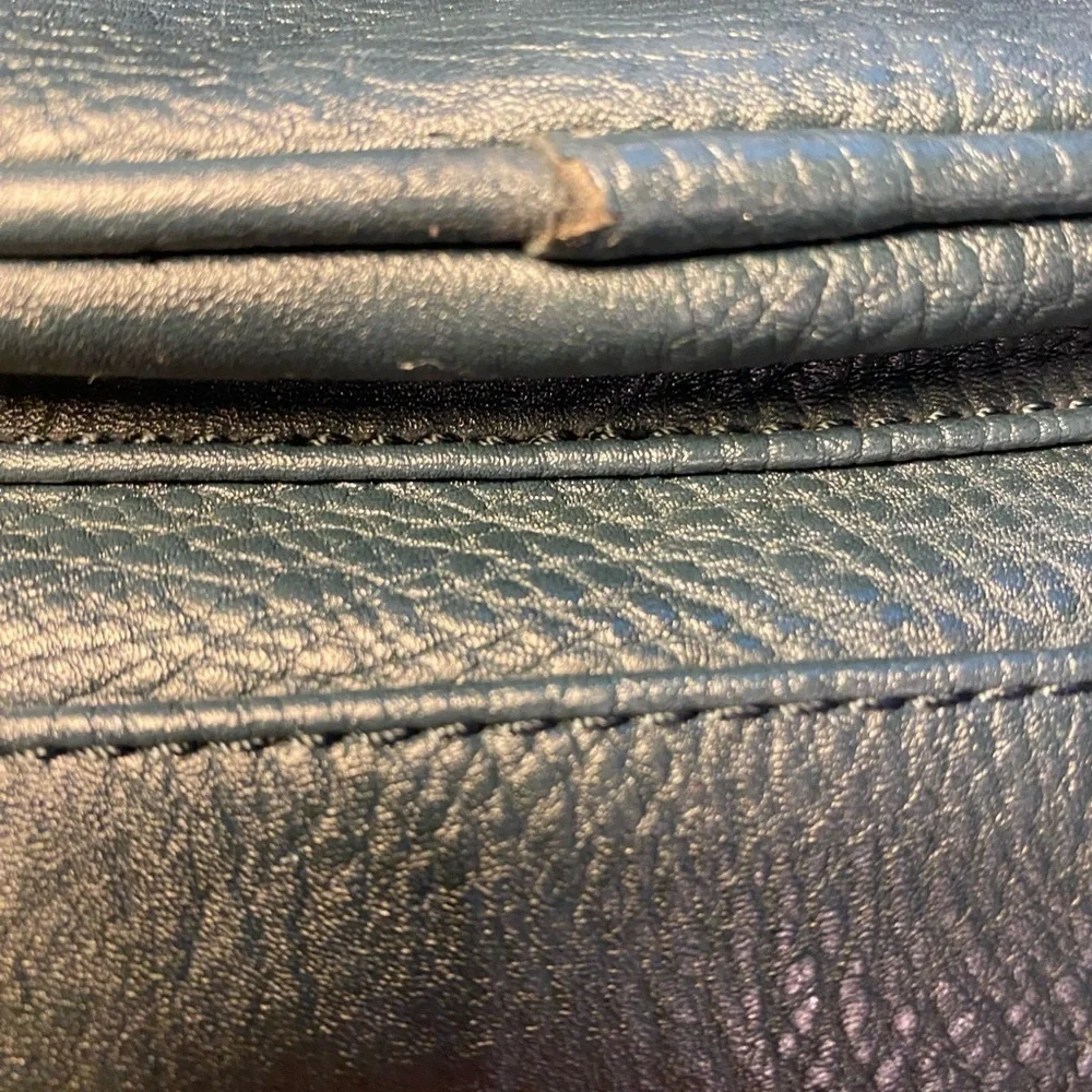 BCBGeneration Mini Duffel Bag Satchel Crossbody Green Grey Multi Pocket